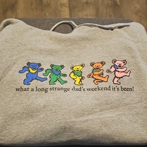 Grateful Dead Bears Dad Gildan Heavy Blend Gray Hoodie 2xl